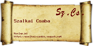 Szalkai Csaba névjegykártya