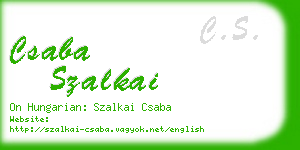 csaba szalkai business card